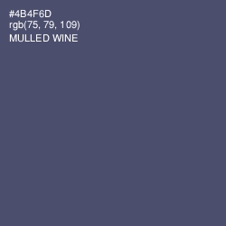 #4B4F6D - Mulled Wine Color Image